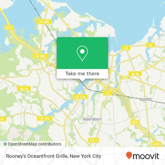 Rooney's Oceantfront Grille map