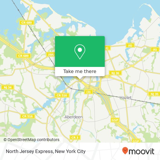 North Jersey Express map