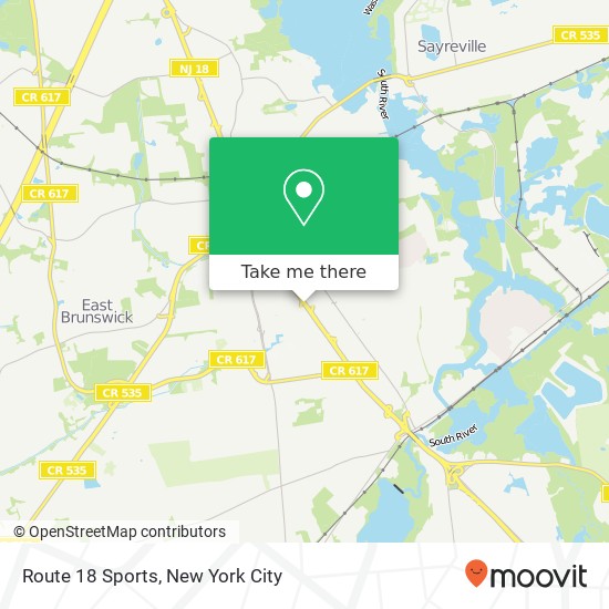 Route 18 Sports map