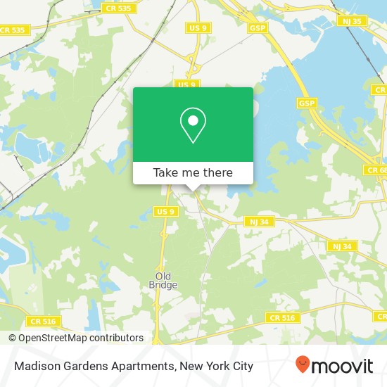 Madison Gardens Apartments map