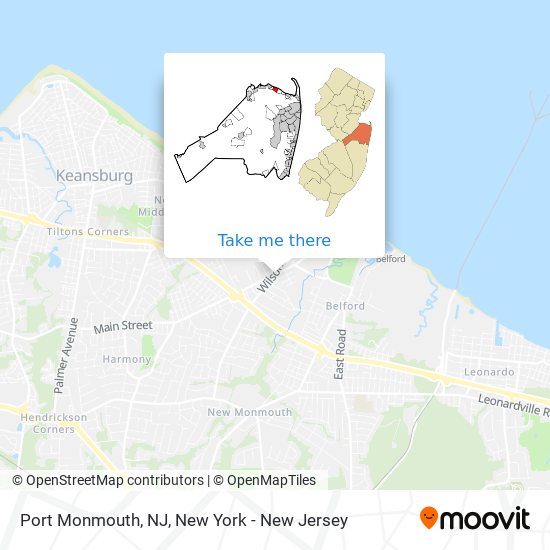 Port Monmouth, NJ map