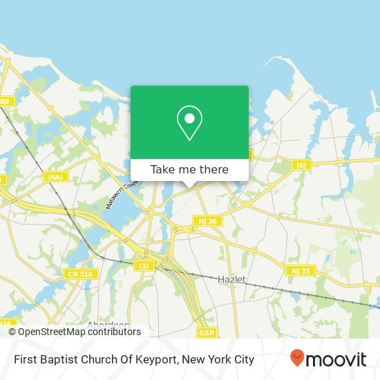 First Baptist Church Of Keyport map
