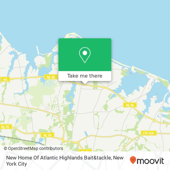Mapa de New Home Of Atlantic Highlands Bait&tackle