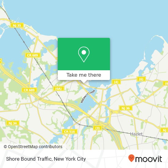 Mapa de Shore Bound Traffic