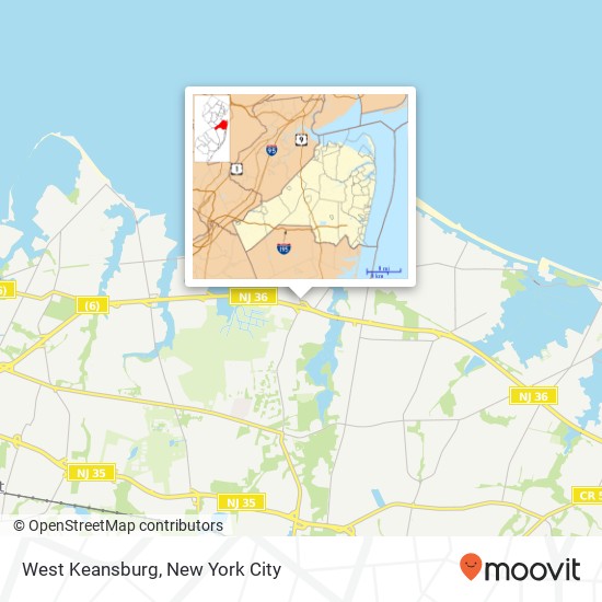 West Keansburg map