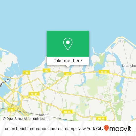 Mapa de union beach recreation summer camp