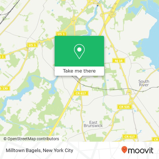 Mapa de Milltown Bagels
