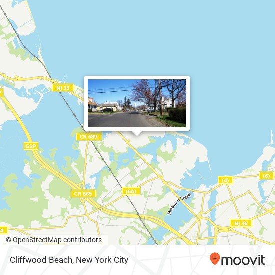 Cliffwood Beach map