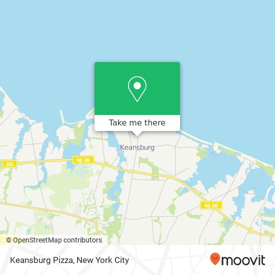 Mapa de Keansburg Pizza