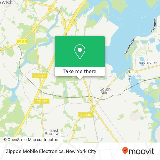 Mapa de Zippo's Mobile Electronics