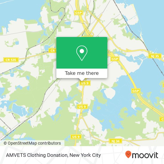 AMVETS Clothing Donation map