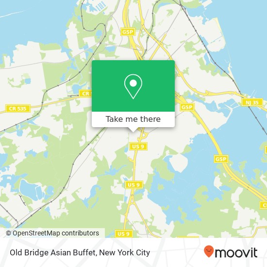 Mapa de Old Bridge Asian Buffet