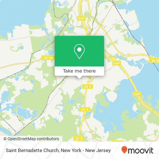 Saint Bernadette Church map