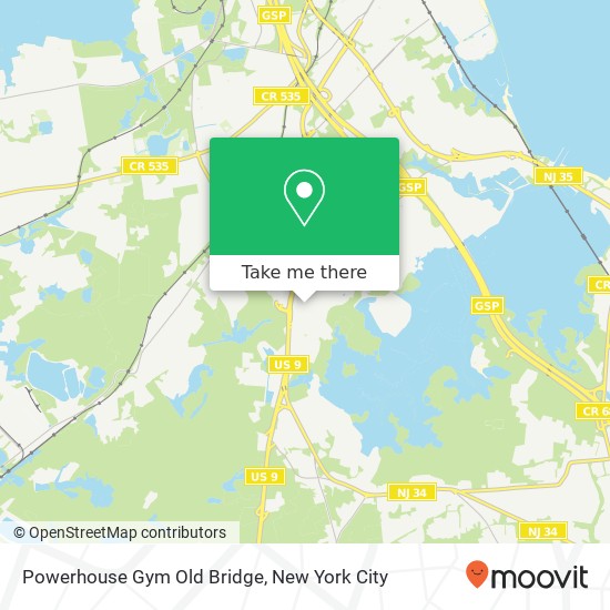 Mapa de Powerhouse Gym Old Bridge