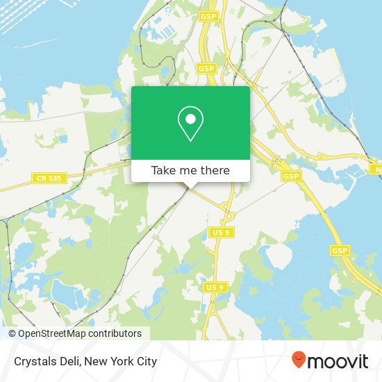 Crystals Deli map