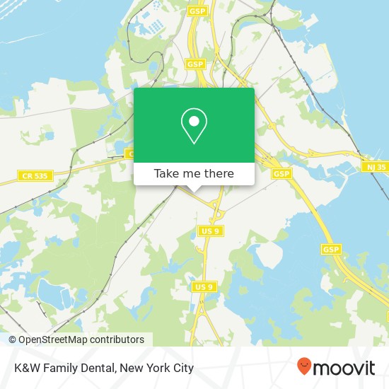 Mapa de K&W Family Dental