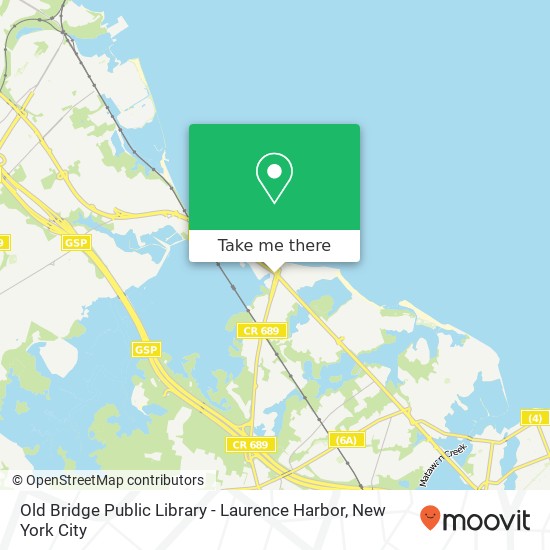 Old Bridge Public Library - Laurence Harbor map