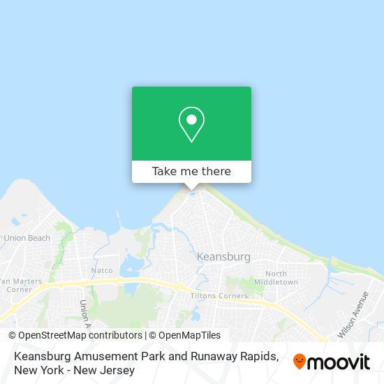 Keansburg Amusement Park and Runaway Rapids map