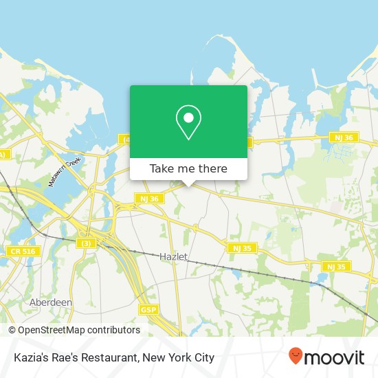 Kazia's Rae's Restaurant map