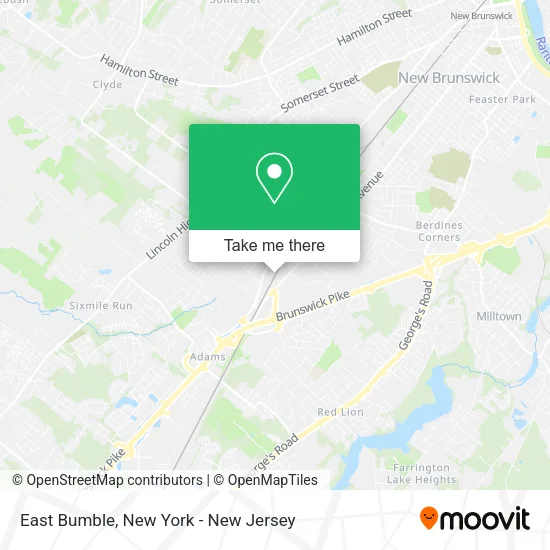 East Bumble map