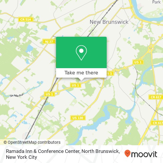 Mapa de Ramada Inn & Conference Center, North Brunswick
