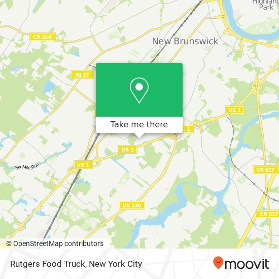 Rutgers Food Truck map