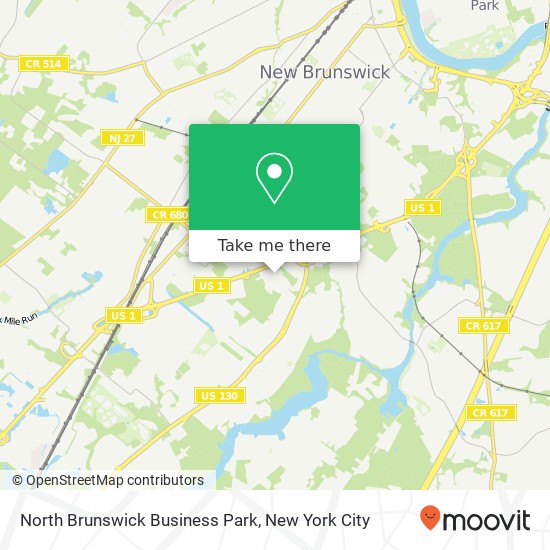 North Brunswick Business Park map
