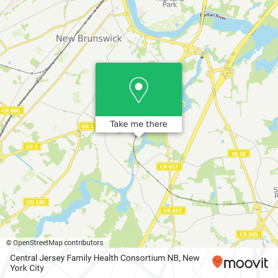 Central Jersey Family Health Consortium NB map