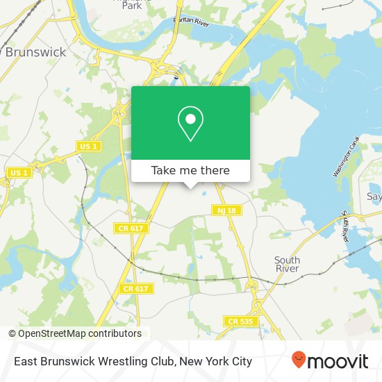 East Brunswick Wrestling Club map