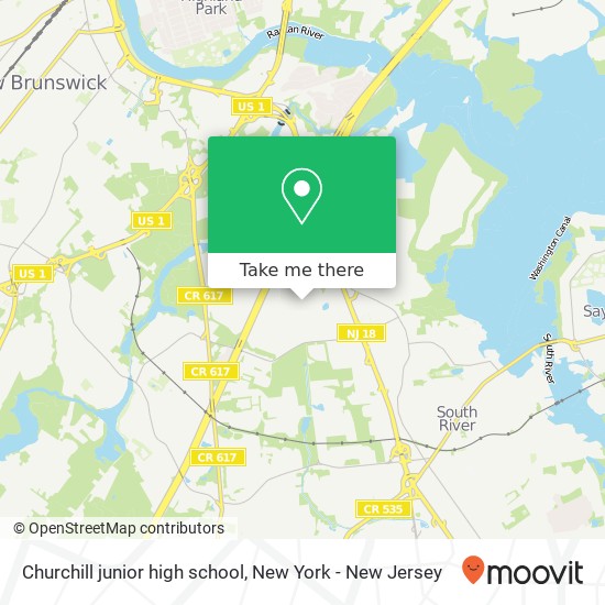 Mapa de Churchill junior high school