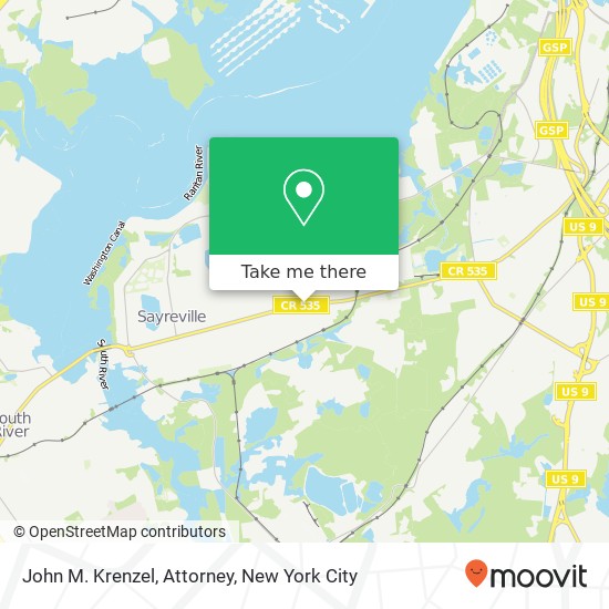 John M. Krenzel, Attorney map