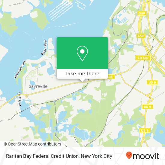 Mapa de Raritan Bay Federal Credit Union