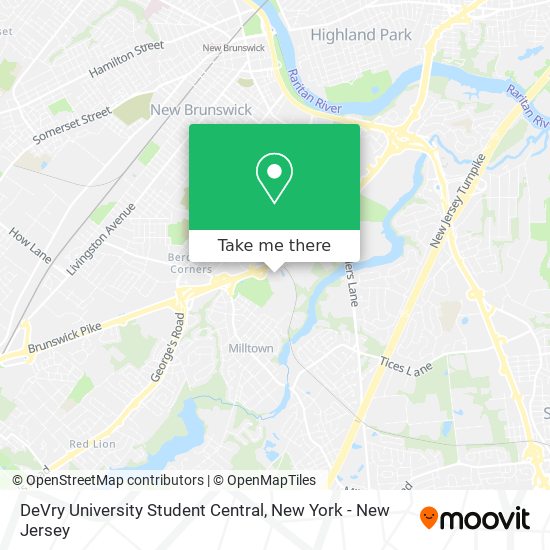 Mapa de DeVry University Student Central