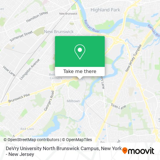 Mapa de DeVry University North Brunswick Campus