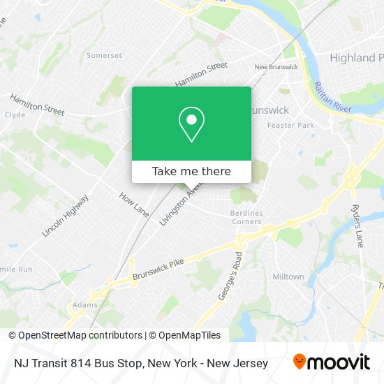 Mapa de NJ Transit 814 Bus Stop