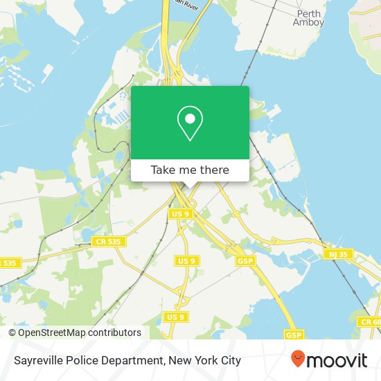 Sayreville Police Department map