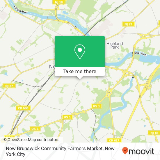 New Brunswick Community Farmers Market map