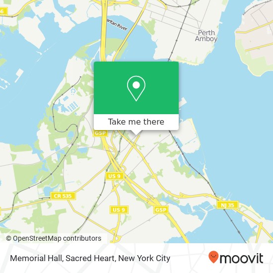 Mapa de Memorial Hall, Sacred Heart