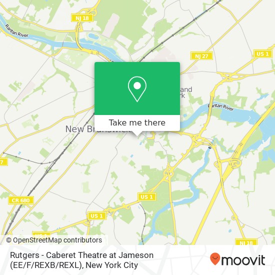 Mapa de Rutgers - Caberet Theatre at Jameson (EE / F/REXB / REXL)