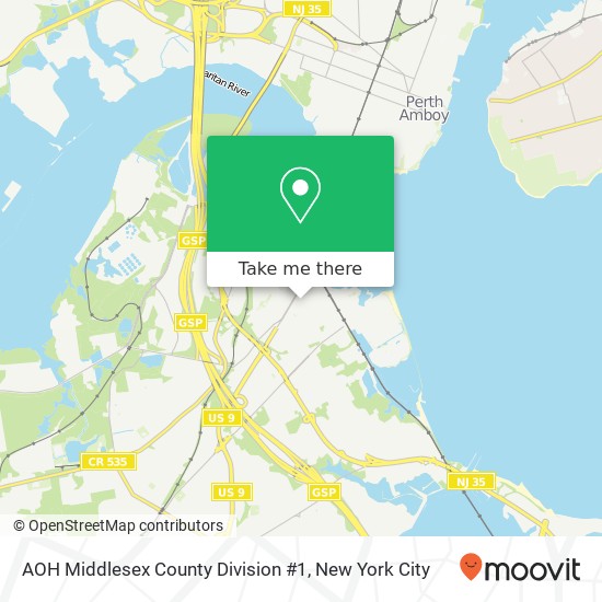 AOH Middlesex County Division #1 map