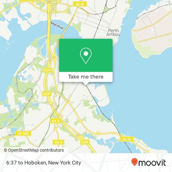 Mapa de 6:37 to Hoboken