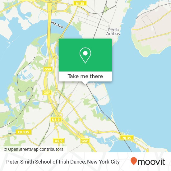 Mapa de Peter Smith School of Irish Dance