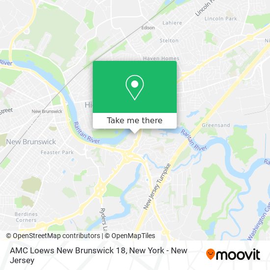 AMC Loews New Brunswick 18 map