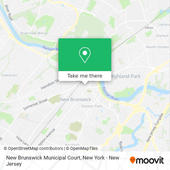 Mapa de New Brunswick Municipal Court