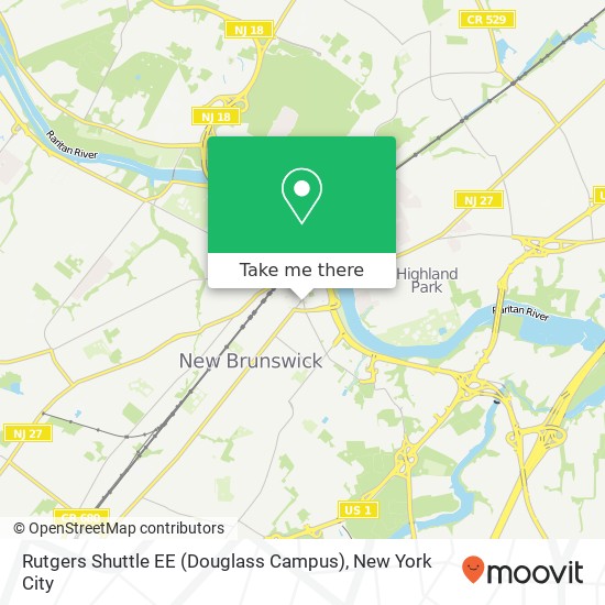 Rutgers Shuttle EE (Douglass Campus) map