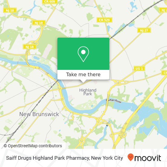 Mapa de Saiff Drugs Highland Park Pharmacy