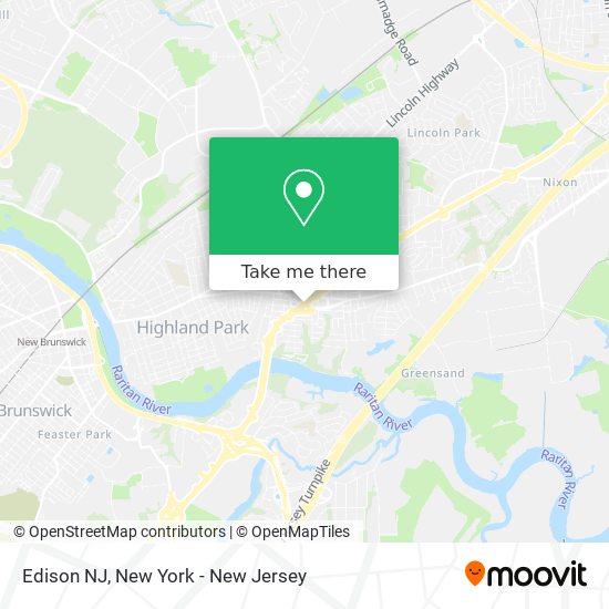 Edison NJ map