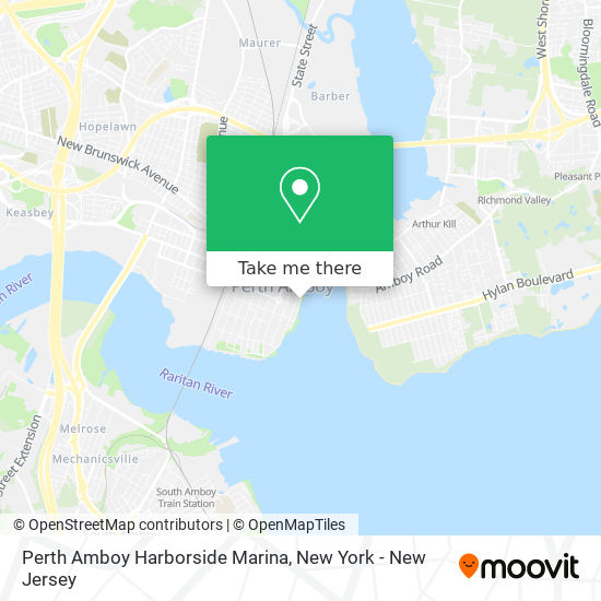 Mapa de Perth Amboy Harborside Marina