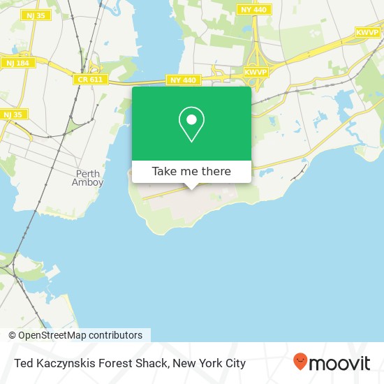 Mapa de Ted Kaczynskis Forest Shack