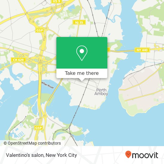 Valentino's salon map
